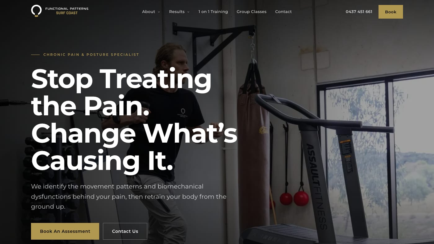 Functional Patterns Surf Coast website homepage